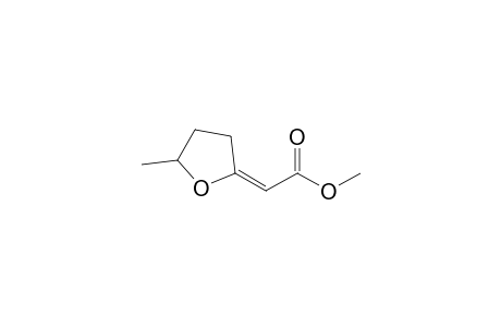 (2E)-2-(5-methyl-2-oxolanylidene)acetic acid methyl ester
