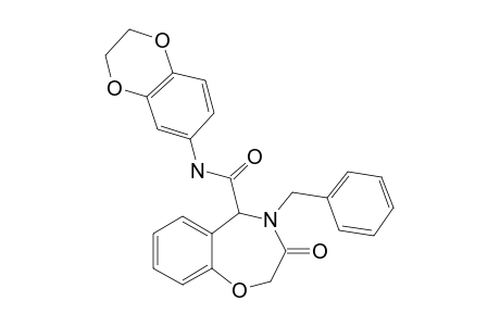 4-Benzyl-N-(2,3-dihydrobenzo[B][1,4]dioxin-6-yl)-3-oxo-2,3,4,5-tetrahydrobenzo[F][1,4]oxazepine-5-carboxamide