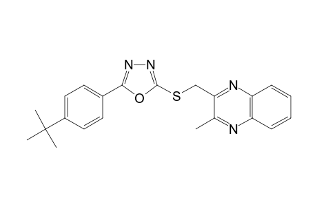 2-({[5-(4-tert-butylphenyl)-1,3,4-oxadiazol-2-yl]sulfanyl}methyl)-3-methylquinoxaline