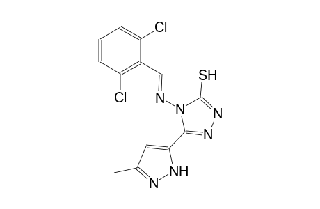 4-{[(E)-(2,6-dichlorophenyl)methylidene]amino}-5-(3-methyl-1H-pyrazol-5-yl)-4H-1,2,4-triazole-3-thiol