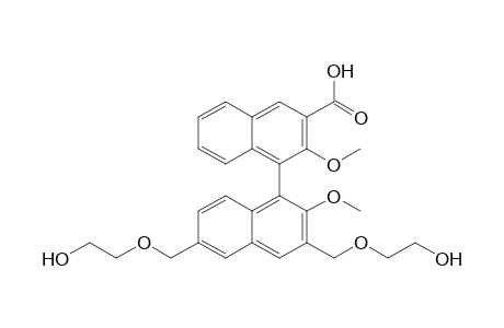 3',6'-bis(4"-Hydroxy-2"-oxabutyl)-2,2'-dimethoxy-1,1'-binaphthalene-3-carboxylic acid