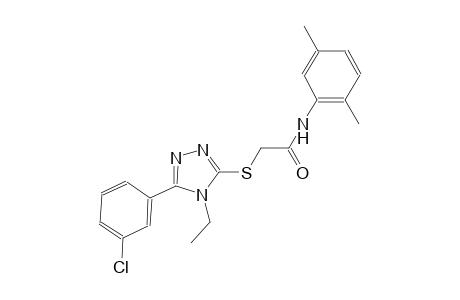 2-{[5-(3-chlorophenyl)-4-ethyl-4H-1,2,4-triazol-3-yl]sulfanyl}-N-(2,5-dimethylphenyl)acetamide