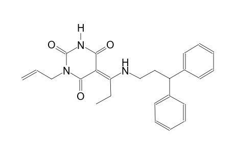 (5E)-1-allyl-5-{1-[(3,3-diphenylpropyl)amino]propylidene}-2,4,6(1H,3H,5H)-pyrimidinetrione