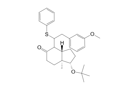 [1S,1'RS,3aS,4RS,7aS]-1-tert-Butoxy-4-(2'-m-methoxyphenyl-1'-phenylthioethyl)-7a-methyl-3a,4,7,7a-tetrahydro-5(6)-indan-5-one