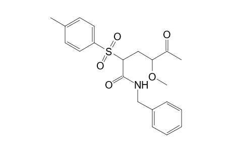 4-methoxy-2-(4-methylphenyl)sulfonyl-5-oxidanylidene-N-(phenylmethyl)hexanamide