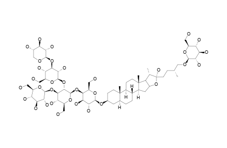 POLIANTHOSIDE-G;26-O-BETA-D-GLUCOPYRANOSYL-(25R)-5-ALPHA-FUROST-3-BETA,22-ALPHA,26-TRIOL-3-O-BETA-D-XYLOPYRANOSYL-(1->3)-BETA-D-GLUCOPYRANOS