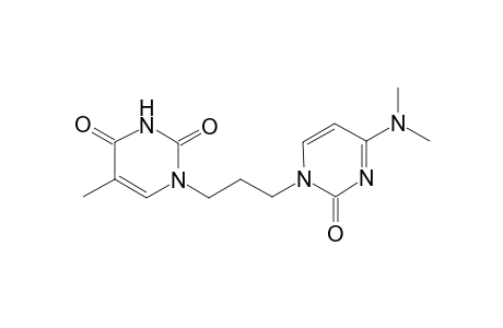 1-[3-[4-(dimethylamino)-2-keto-pyrimidin-1-yl]propyl]-5-methyl-pyrimidine-2,4-quinone