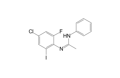 N'-(4-Chloro-2-fluoro-6-iodophenyl)-N-phenylacetimidamide