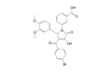 3-[3-(4-bromobenzoyl)-2-(3,4-dimethoxyphenyl)-4-hydroxy-5-oxo-2,5-dihydro-1H-pyrrol-1-yl]benzoic acid