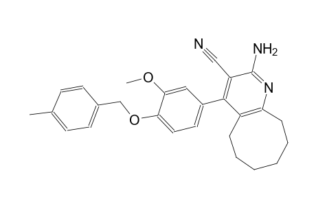 2-amino-4-{3-methoxy-4-[(4-methylbenzyl)oxy]phenyl}-5,6,7,8,9,10-hexahydrocycloocta[b]pyridine-3-carbonitrile
