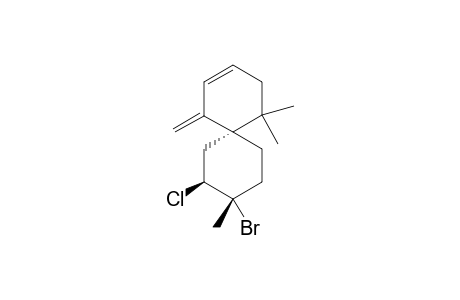 (3S,6R,8S,9S)-9-Bromo-8-chloro-1,1,9-trimethyl-5-methylidenespiro[5.5]undec-3-ene