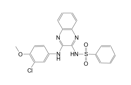 N-[3-(3-chloro-4-methoxyanilino)-2-quinoxalinyl]benzenesulfonamide