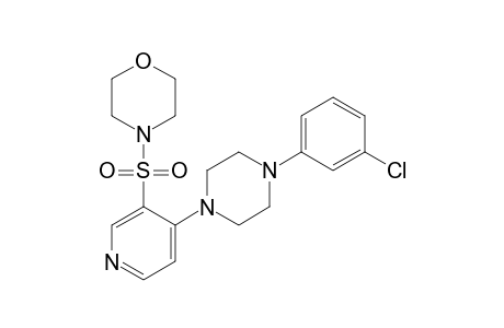 1-(m-chlorophenyl)-4-[3-(morpholinosulfonyl)-4-pyridyl]piperazine