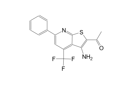 1-[3-amino-6-phenyl-4-(trifluoromethyl)thieno[2,3-b]pyridin-2-yl]ethanone