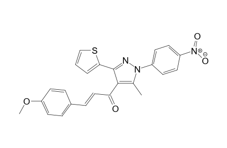 (E)-3-(4-Methoxyphenyl)-1-[5-methyl-1-(4-nitrophenyl)-3-(thiophen-2-yl)-1H-pyrazol-4-yl]prop-2-en-1-one