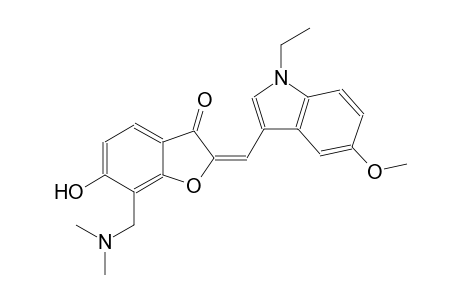 3(2H)-benzofuranone, 7-[(dimethylamino)methyl]-2-[(1-ethyl-5-methoxy-1H-indol-3-yl)methylene]-6-hydroxy-, (2E)-