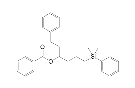 6-Dimethyl(phenyl)silyl-1-phenylhexan-3-yl benzoate