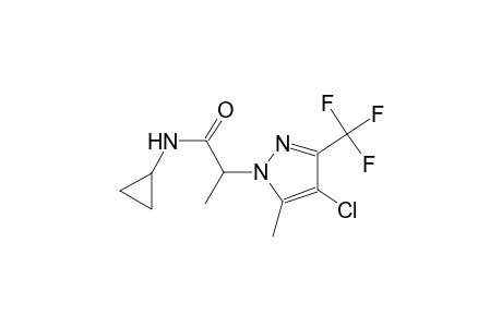 2-[4-chloro-5-methyl-3-(trifluoromethyl)-1H-pyrazol-1-yl]-N-cyclopropylpropanamide