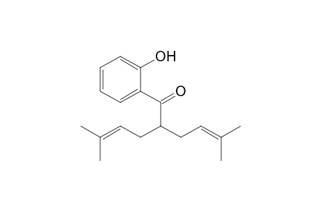 1-Hydroxy-2-[1'-oxo-2',2'-bis(3",3"-dimethylallyl)ethyl]-benzene