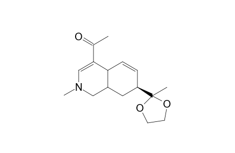.delta.3,.delta.5-2-methyl-4-acetyl-7.beta.-(1,1-ethylenedioxyeth-1-yl)hexahydroisoquinoline