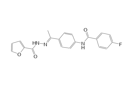 4-fluoro-N-{4-[(1E)-N-(2-furoyl)ethanehydrazonoyl]phenyl}benzamide