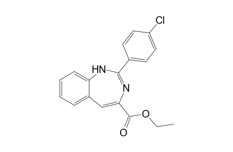 2-(4-Chlorophenyl)-3H-1,3-benzodiazepine-4-carboxylic acid ethyl ester