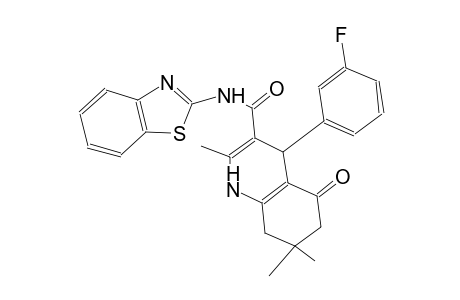 N-(1,3-benzothiazol-2-yl)-4-(3-fluorophenyl)-2,7,7-trimethyl-5-oxo-1,4,5,6,7,8-hexahydro-3-quinolinecarboxamide