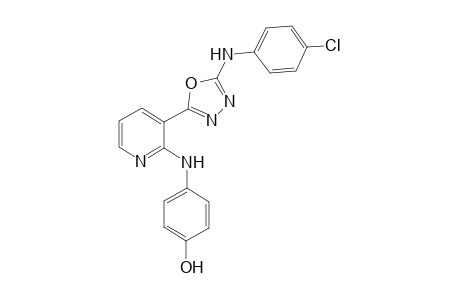 4-{3-[5-(4-Chlorophenylamino)-1,3,4-oxadiazol-2-yl]pyridin-2-ylamino}phenol