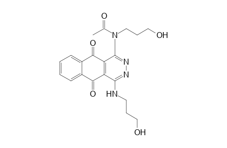 N-(3-hydroxypropyl)-N-[1-(3-hydroxypropylamino)-5,10-diketo-benzo[g]phthalazin-4-yl]acetamide