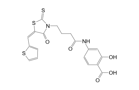 benzoic acid, 2-hydroxy-4-[[1-oxo-4-[(5E)-4-oxo-5-(2-thienylmethylene)-2-thioxothiazolidinyl]butyl]amino]-