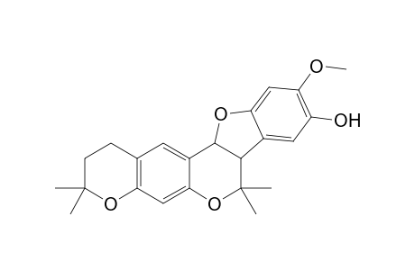 10-Methoxy-3,3,7,7-tetramethyl-2,3,7a,12a-tetrahydro-1H,7H-[1]benzofuro[3,2-c]pyrano[3,2-g]chromen-9-ol