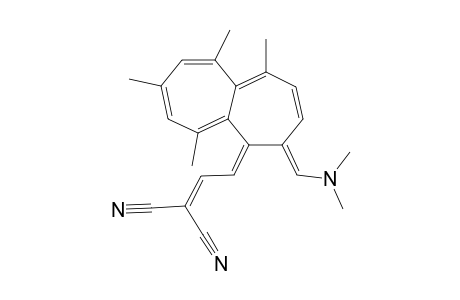 2-((E)-2-((2E)-2-((dimethylamino)methylene)-5,6,8,10-tetramethylheptalen-1(2H)-ylidene)ethylidene)malononitrile