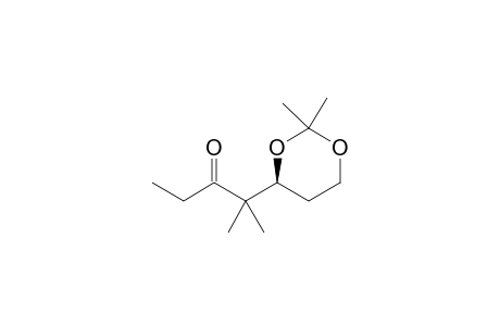 2-[(4S)-2,2-dimethyl-1,3-dioxan-4-yl]-2-methyl-3-pentanone