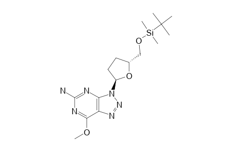 10A;5-AMINO-3-[2,3-DIDEOXY-5-O-[(1,1-DIMETHYLETHYL)-DIMETHYLSILYL]-ALPHA-D-GLYCERO-PENTOFURANOSYL]-7-METHOXY-3H-1,2,3-TRIAZOLO-[4,5-D]-PYRIMIDINE