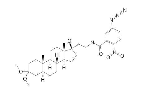 17-ALPHA-[(N-5-AZIDO-2-NITROBENZOYL)-AMIDOETHYL]-3,3-DIMETHOXY-5-ALPHA-ANDROSTAN-17-BETA-OL