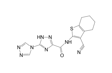 1H-1,2,4-Triazole-3-carboxamide, N-(3-cyano-4,5,6,7-tetrahydro-1-benzothiophen-2-yl)-5-(4H-1,2,4-triazol-4-yl)-