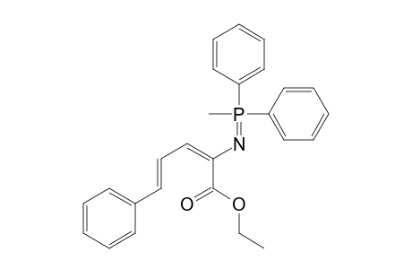 2,4-Pentadienoic acid, 2-[(methyldiphenylphosphoranylidene)amino]-5-phenyl-, ethyl ester