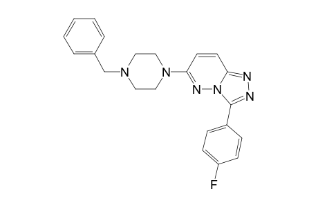 3-(4-fluorophenyl)-6-[4-(phenylmethyl)-1-piperazinyl]-[1,2,4]triazolo[4,3-b]pyridazine