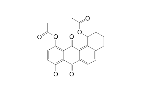 (+/-)-1,11-DIACETOXY-8-HYDROXY-1,2,3,4-TETRAHYDROBENZO-[A]-ANTHRACENE-7,12-DIONE