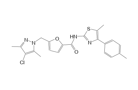 5-[(4-chloro-3,5-dimethyl-1H-pyrazol-1-yl)methyl]-N-[5-methyl-4-(4-methylphenyl)-1,3-thiazol-2-yl]-2-furamide
