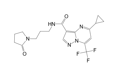 5-cyclopropyl-N-[3-(2-oxo-1-pyrrolidinyl)propyl]-7-(trifluoromethyl)pyrazolo[1,5-a]pyrimidine-3-carboxamide