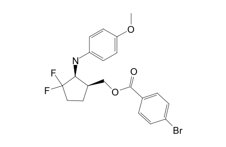 (+)-(2S,3S)-3-(4-BROMOBENZOYLOXYMETHYL)-1,1-DIFLUORO-2-(4-METHOXYPHENYLAMINO)-CYCLOPENTANE