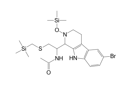 1-[1'-Acetamido-2'-(trimethylsilylmethylthio)ethyl]-6-bromo-2-tri-methylsilyloxy-1,2,3,4-tetrahydro-.beta.-carboline
