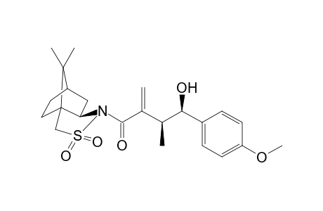 1-N-((5R)-10,10-dimethyl-3,3-dioxo-3.lamda.(6)-thia-4-azatricyclo[5.2.1.0(1,5)]dec-4-yl)-2-[(1S,2R)-(2-hydroxy-1-methyl-2-(methoxyphenyl)ethyl)]prop-2-en-1-one