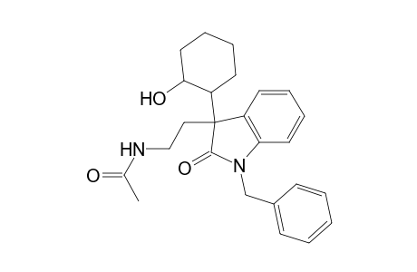 N-(2-(1'-benzyl-3'-(2''-hydroxycyclohexyl)oxindol-3'-yl)ethyl)acetamide (diastereoisomer b)