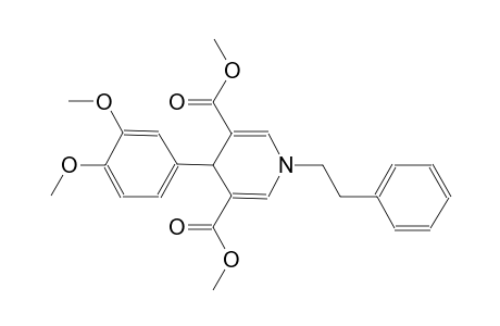 3,5-pyridinedicarboxylic acid, 4-(3,4-dimethoxyphenyl)-1,4-dihydro-1-(2-phenylethyl)-, dimethyl ester