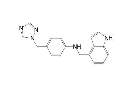 1H-indole-4-methanamine, N-[4-(1H-1,2,4-triazol-1-ylmethyl)phenyl]-