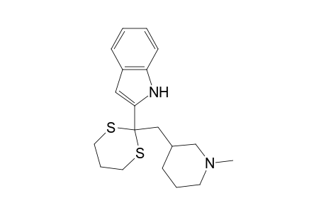 3-[2-(2-indolyl)-2,2-(propylenedisulfanyl)ethyl]-1-methylpiperidine