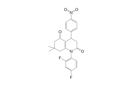 1-(2,4-difluorophenyl)-7,7-dimethyl-4-(4-nitrophenyl)-3,4,6,8-tetrahydroquinoline-2,5-dione