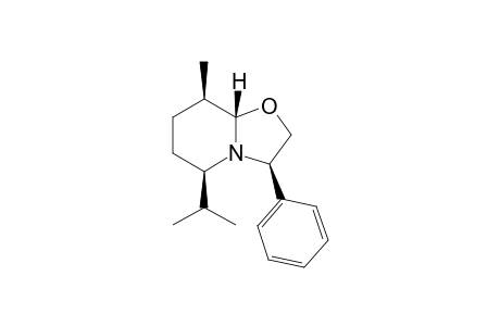 (3R,5R,8R,8aS)-5-isopropyl-8-methyl-3-phenyl-3,5,6,7,8,8a-hexahydro-2H-oxazolo[3,2-a]pyridine